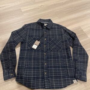 NWT  AMONGST OTHERS OUTERWEARMen's Navy Checkered Shirt jacket size small